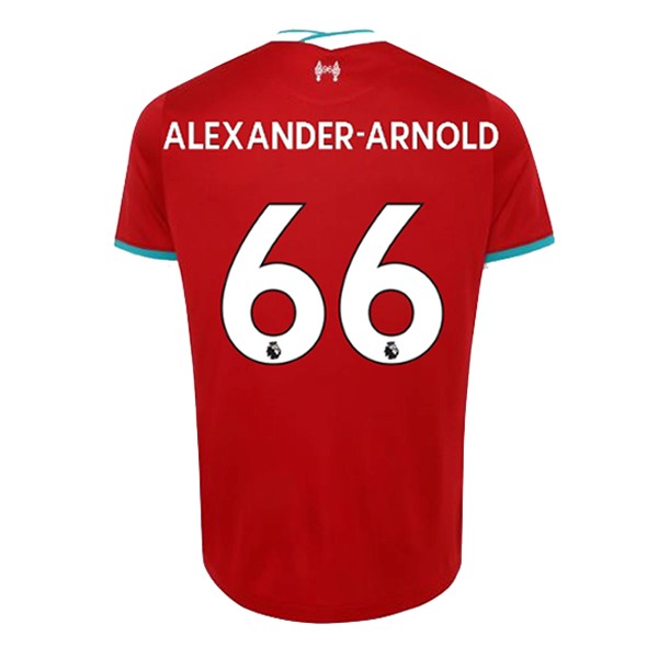 Camiseta Liverpool NO.66 Arnold Replica Primera Ropa 2020/21 Rojo